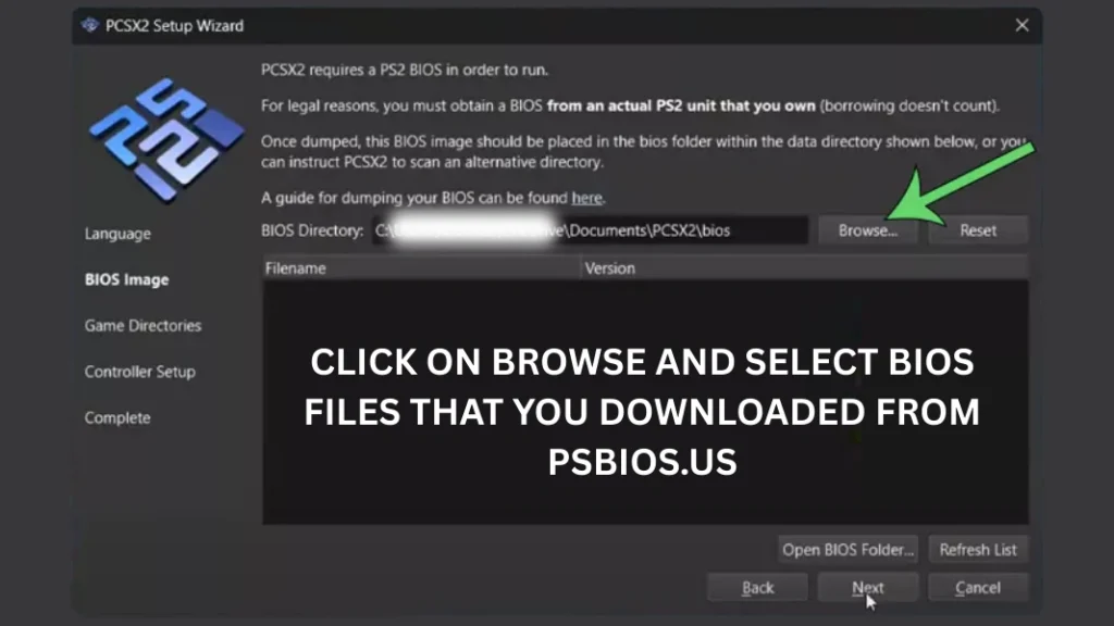 Configuration of PCSX2